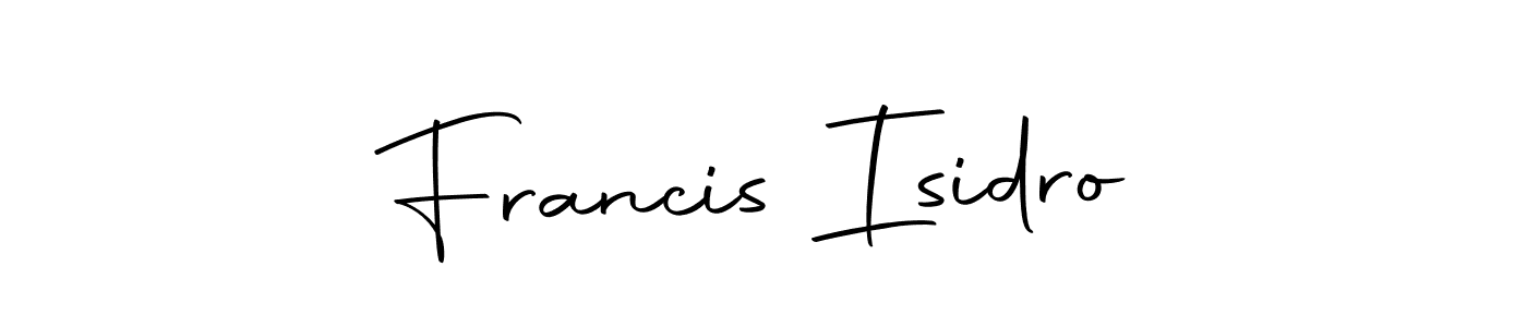 Design your own signature with our free online signature maker. With this signature software, you can create a handwritten (Autography-DOLnW) signature for name Francis Isidro. Francis Isidro signature style 10 images and pictures png